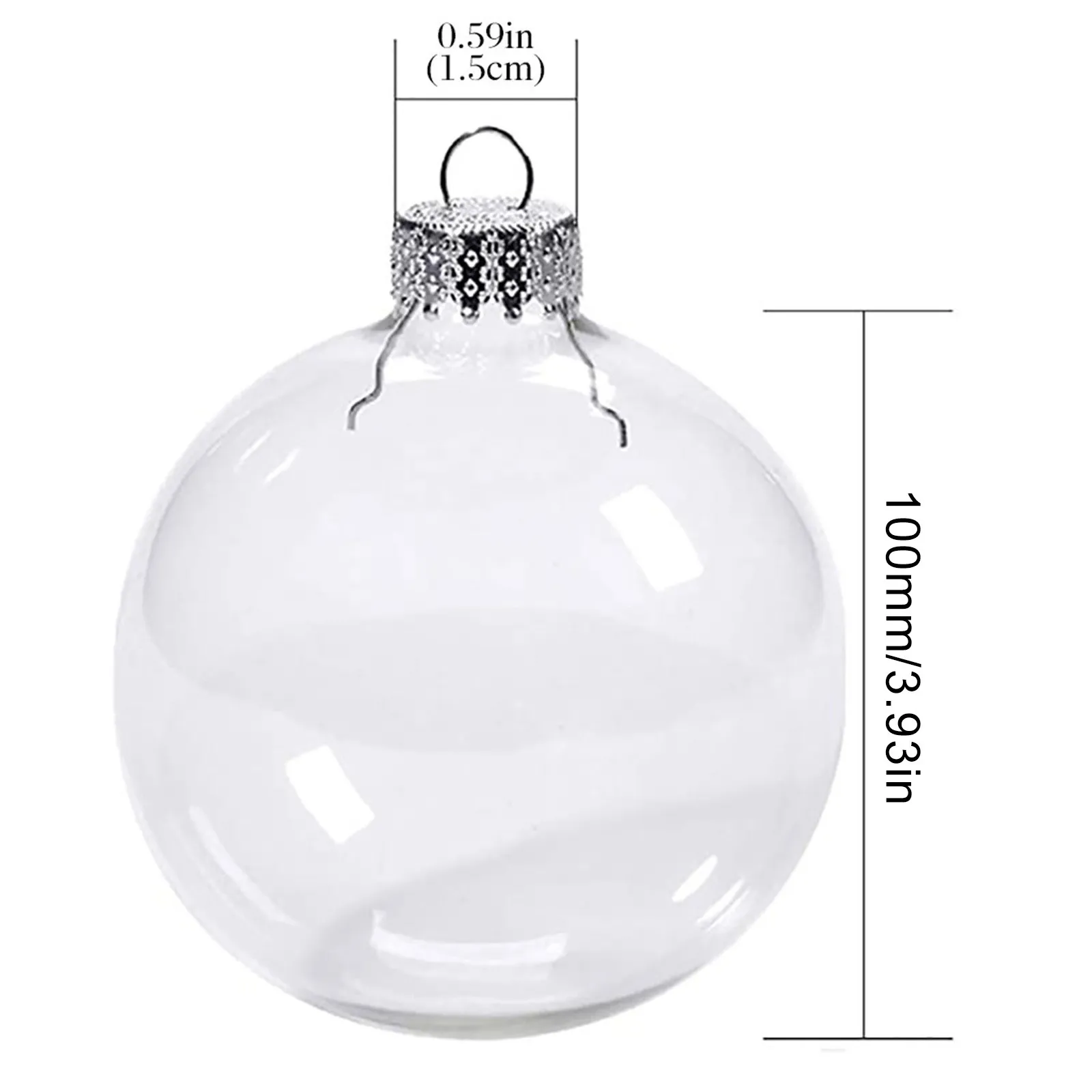 Прозрачные акриловые шарики украшения для рождественской елки прозрачные
