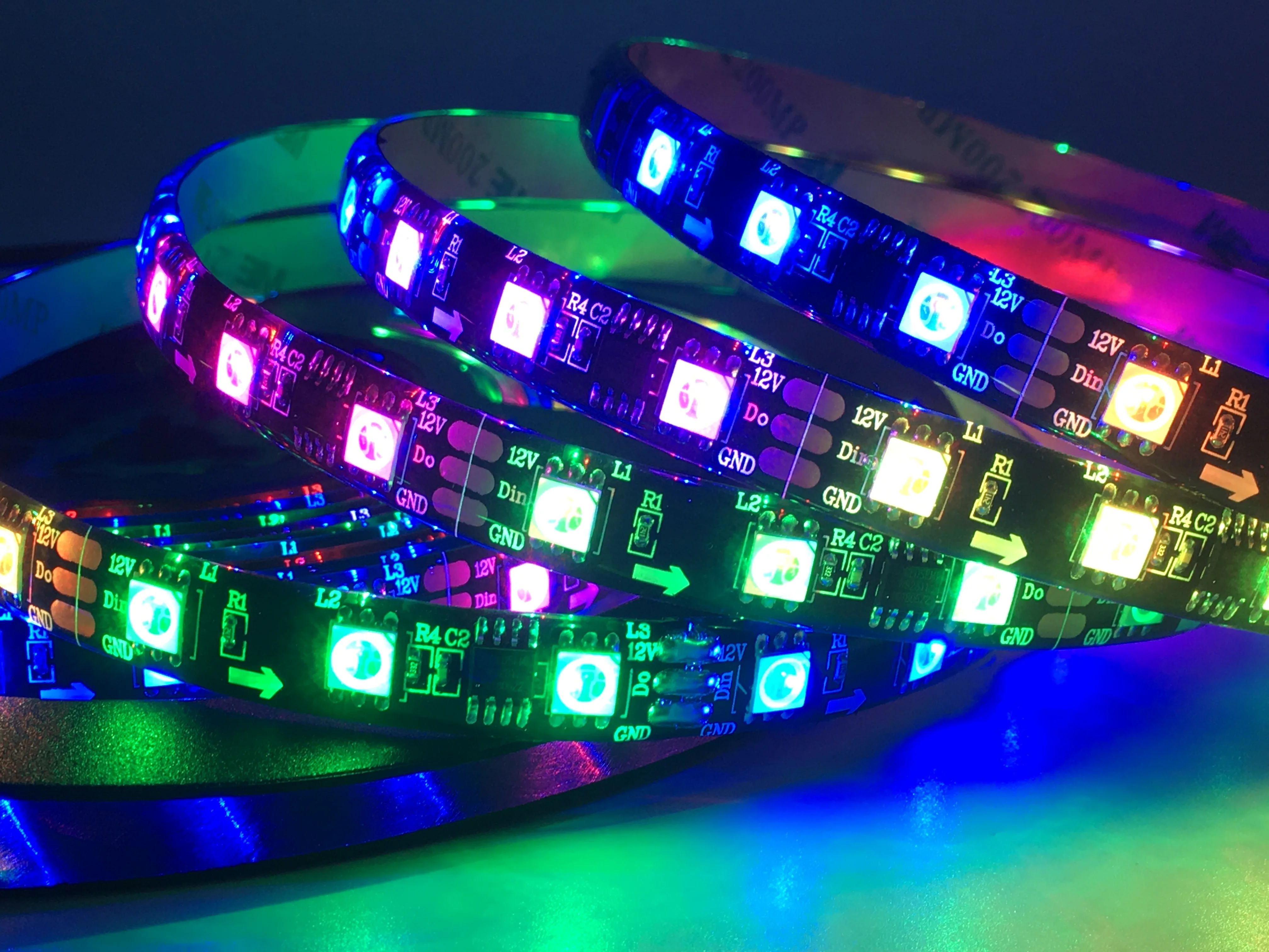 WS2811B Светодиодная лента 5050 RGB Адресуемая светодиодная Пиксельная полоса