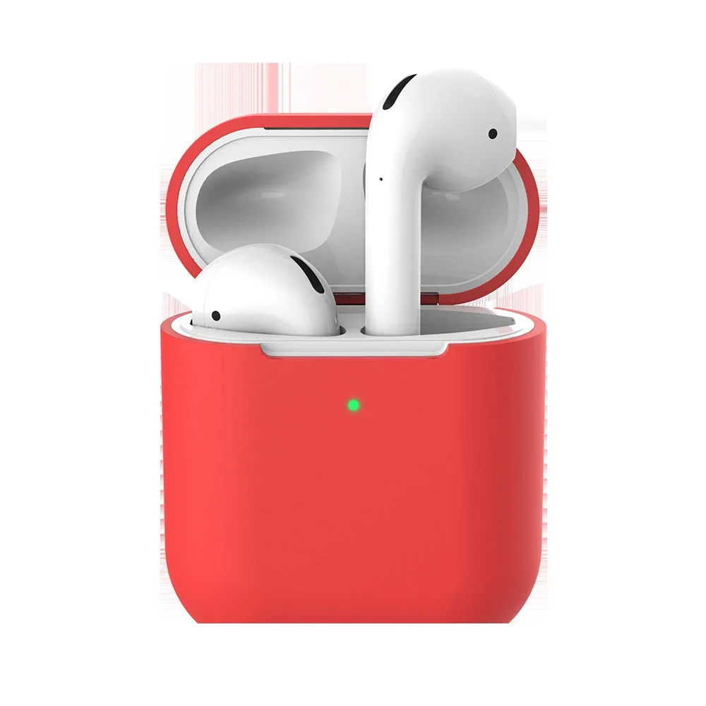 hongTC2dai Чехол для наушников Apple AirPods 2 силиконовый чехол беспроводной Bluetooth наушники Air Pods Чехол защитный для AirPod Silm чехол - Цвет: hongTC2dai