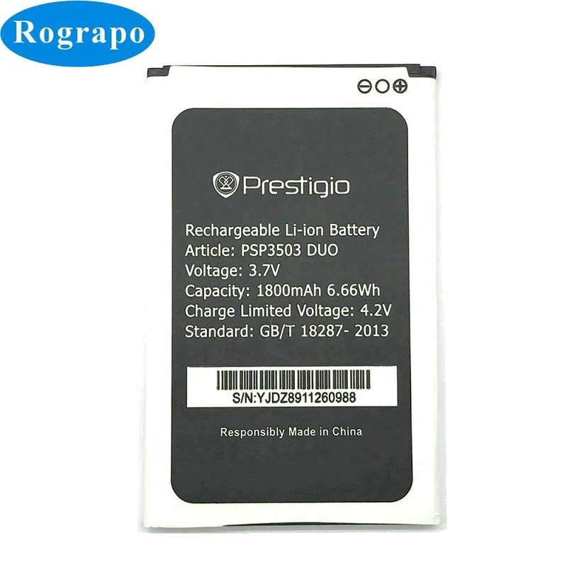 Новинка 1800 мАч PSP 3509DUO Сменный аккумулятор для Prestigio Wize E3 3509 DUO мобильный телефон |