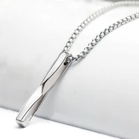 punk men stainless steel spiral geometric necklace long pendant 4 colors hip hop rapper party fashion boy women jewelry gifts