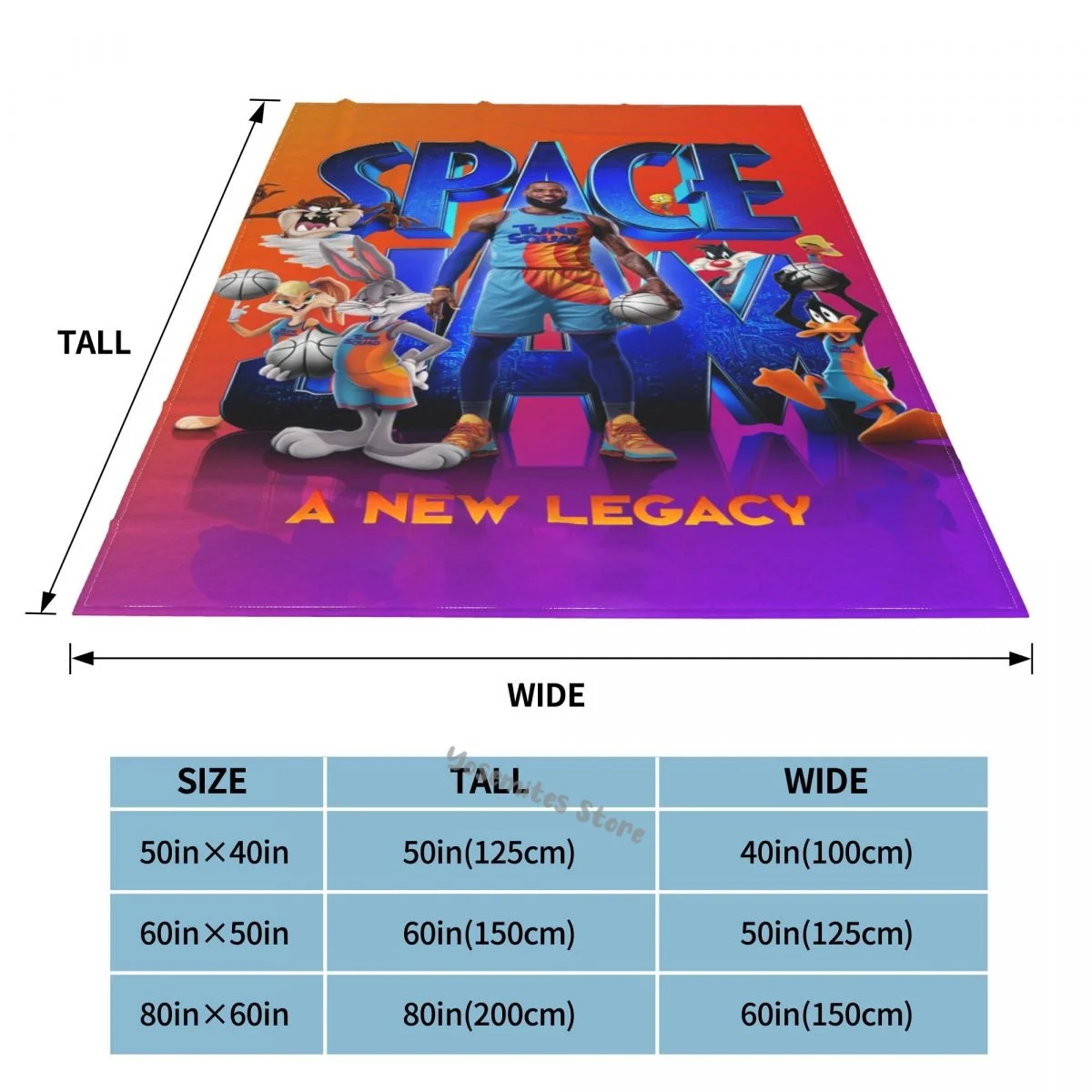 Космический Джем. Плед одеяло шерпа постельное белье мягкое | Дом и сад
