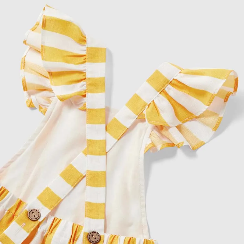 Летние Новые одинаковые комплекты для семьи Полосатые платья без рукавов