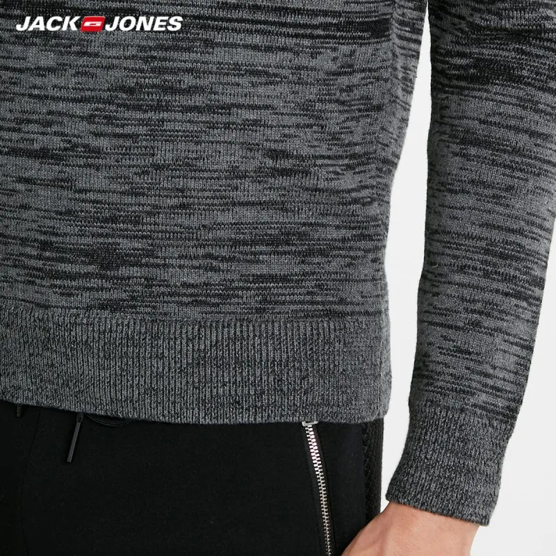 JackJones мужской свитер из 100% хлопка пуловер прямого кроя топ 2019 новая мужская - Фото №1