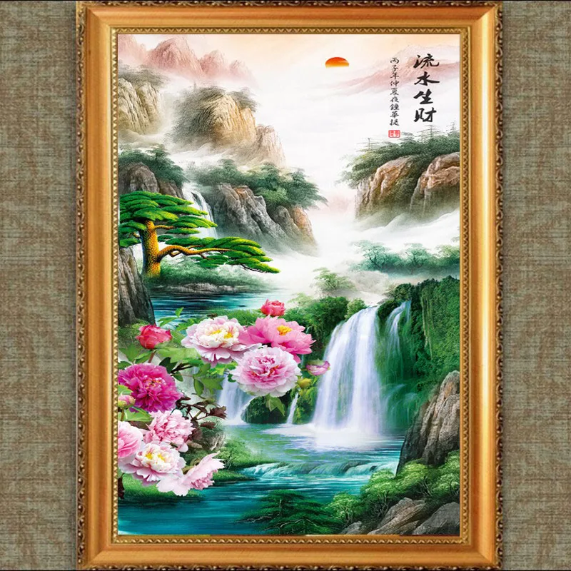 Полноразмерная 5D алмазная живопись сделай сам 3D картина с круглыми стразами