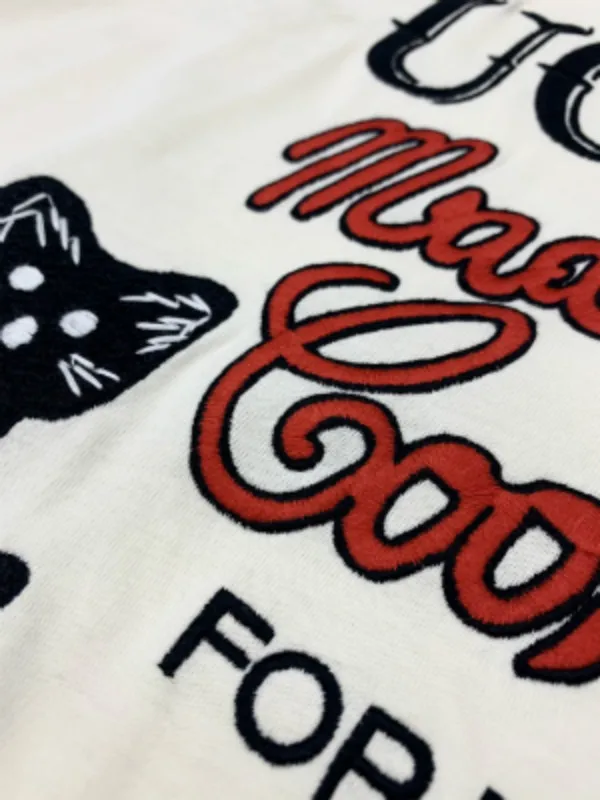 

New products spring summer Fashion luxury design Versatile Letter black cat embroidery Round neck short sleeve T-shirt Unisex g1