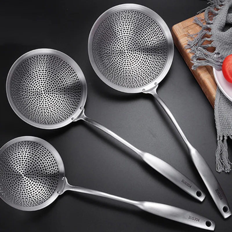 

304 stainless steel colander factory direct durable kitchen drain tight leakage hot pot leakage filter screen leakage household