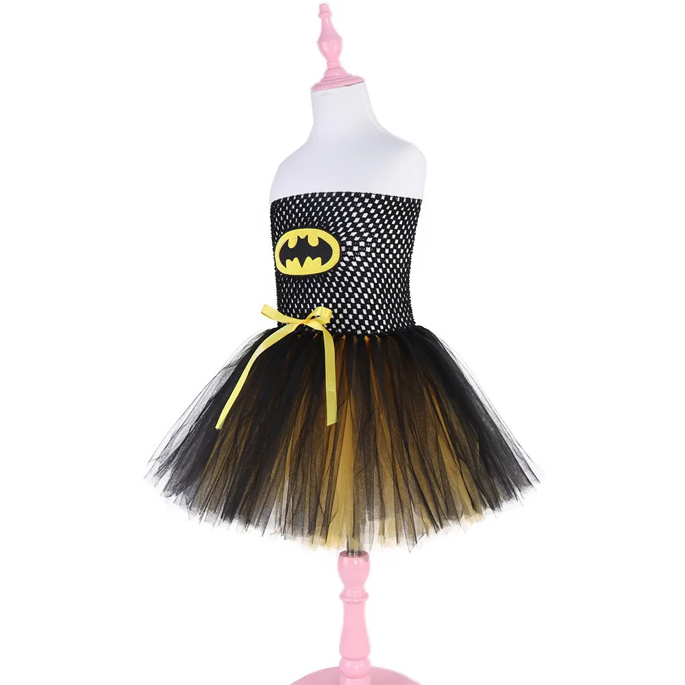 Для девочек С рисунком из аниме летучая мышь Робин вечерние Сетчатое платье