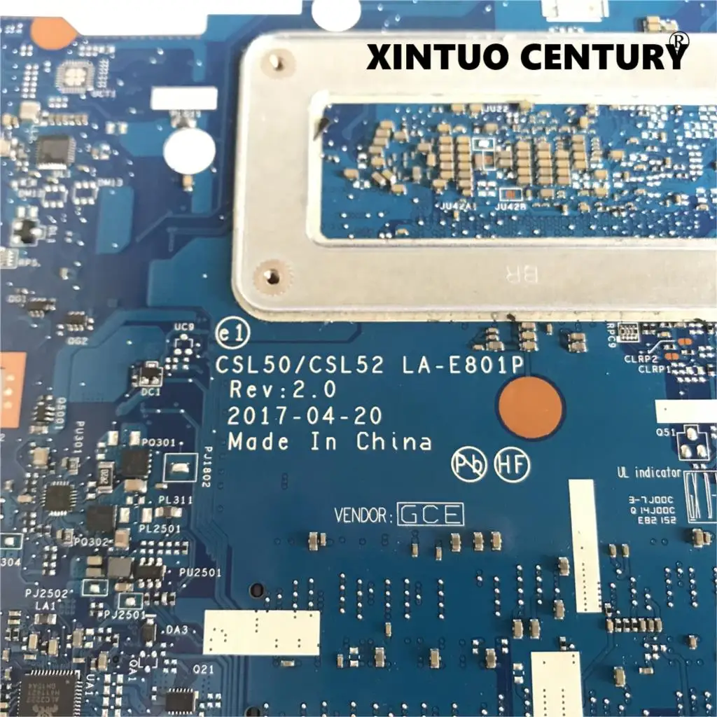 

924749-601 For HP Series 15-BS Laptop motherboard CSL50/CSL52 LA-E801P Mainboard With i3-7100U 100% tested working