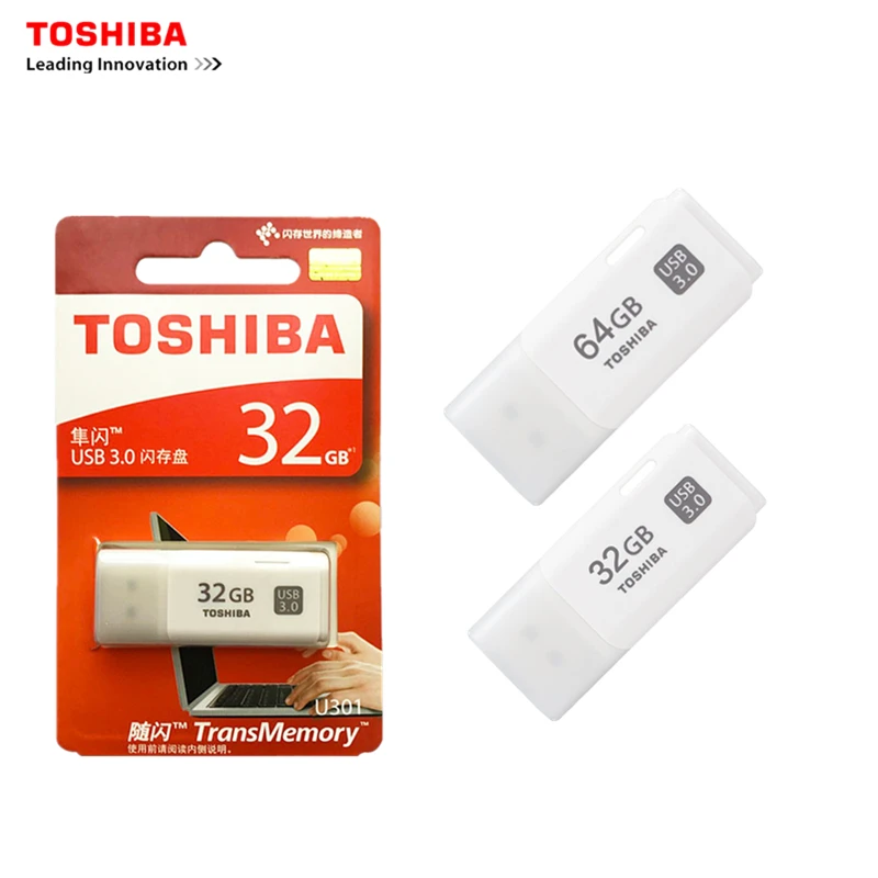 TOSHIBA U301 USB 3.0 Flash Drive 64G 32GB Pendrive High Speed Mini Memory Stick Plastic Pen U Disk Flashdrive | Компьютеры и офис