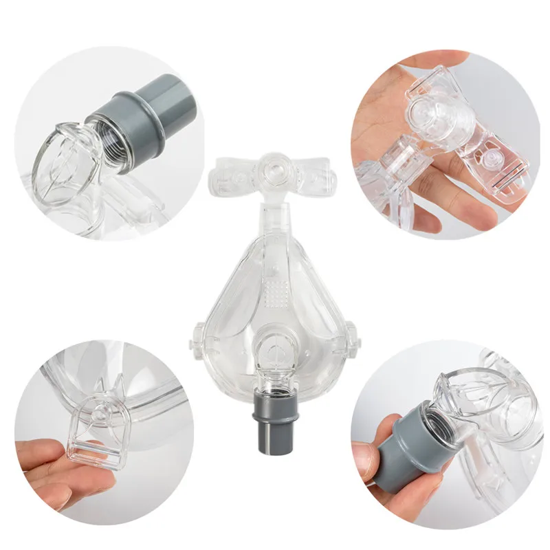 FM1 маска для лица CPAP Авто CPAP BiPAP маска с бесплатным головным убором Белый s m l для сна апноэ OSAS храп людей