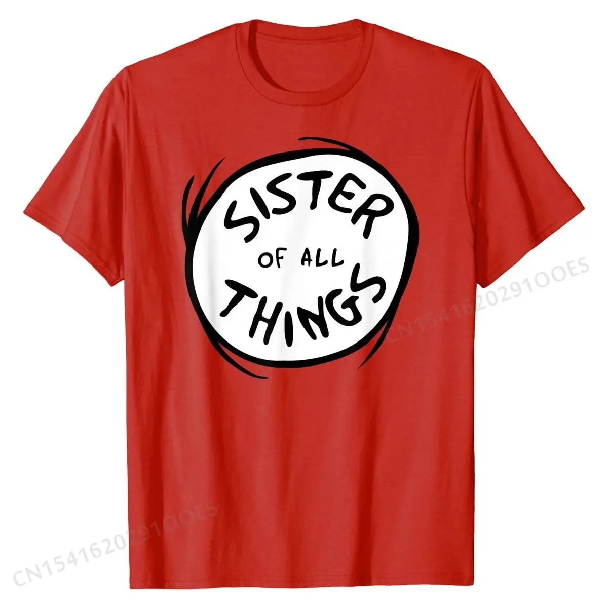 Sister of all Things Emblem RED T-shirt Oversized Men Tshirts Cotton Tops & Tees Design