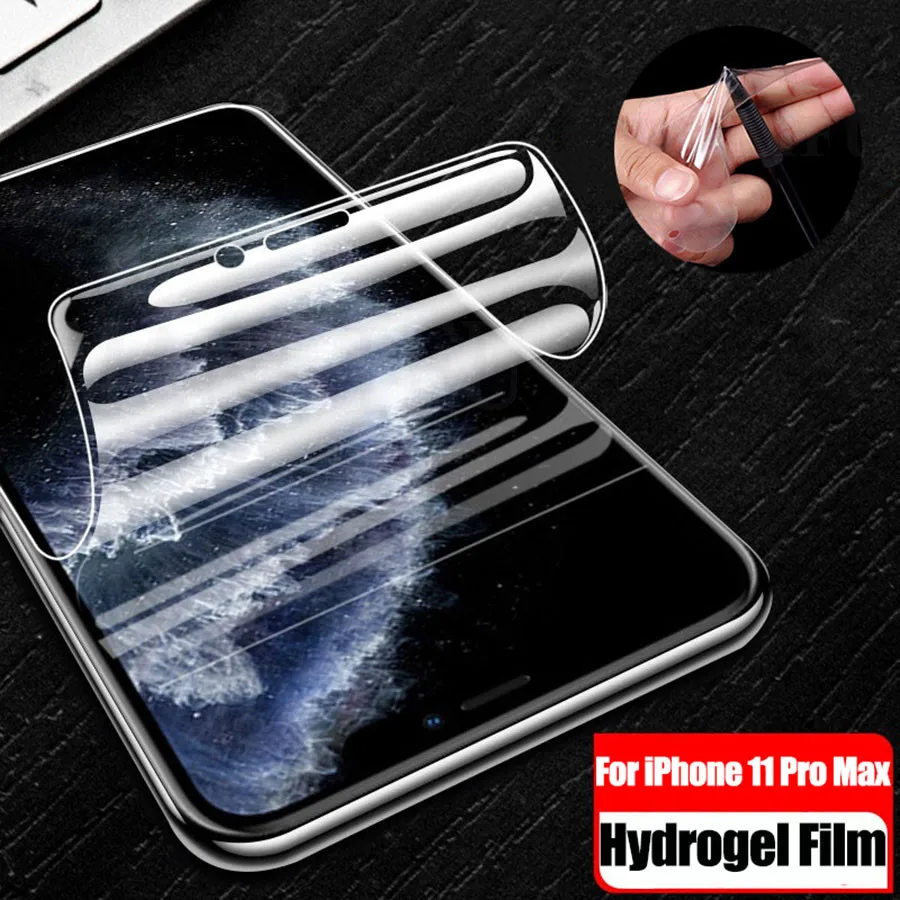 2 шт 20D Мягкая силиконовая ТПУ пленка для apple iphone 11 Pro XS Max XR iphone X 7 8 6S Plus Защитная Гидрогелевая пленка