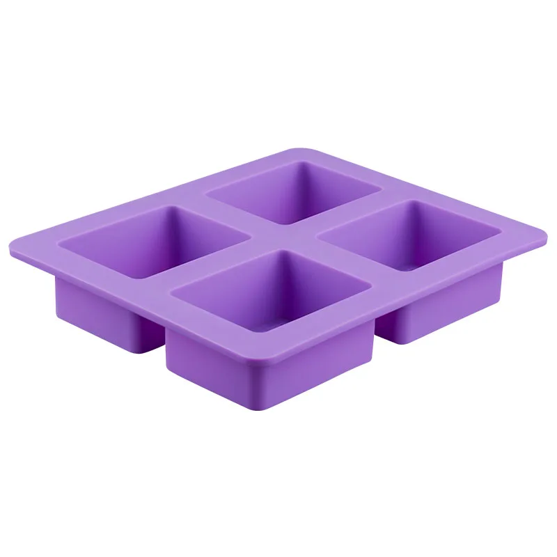 

Party Dessert Silicone Mold Tree Shape 4 Hole Square Soap Mold Crafts Chocolate Cake Molding Handmade Tools