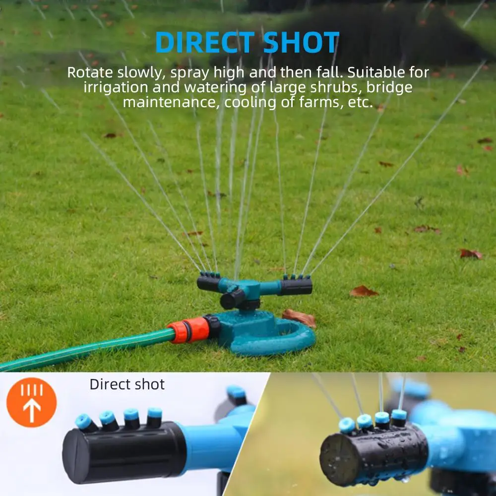 

Water Sprinkler Plastic Nozzle Lawn Sprinkler Green/Blue ABS+PP Practical Durable Rotated 360° Tools Watering Equipment Sprayer
