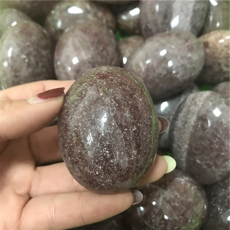 Натуральный кристалл из клубничного кварца пальмовый камень необработанный