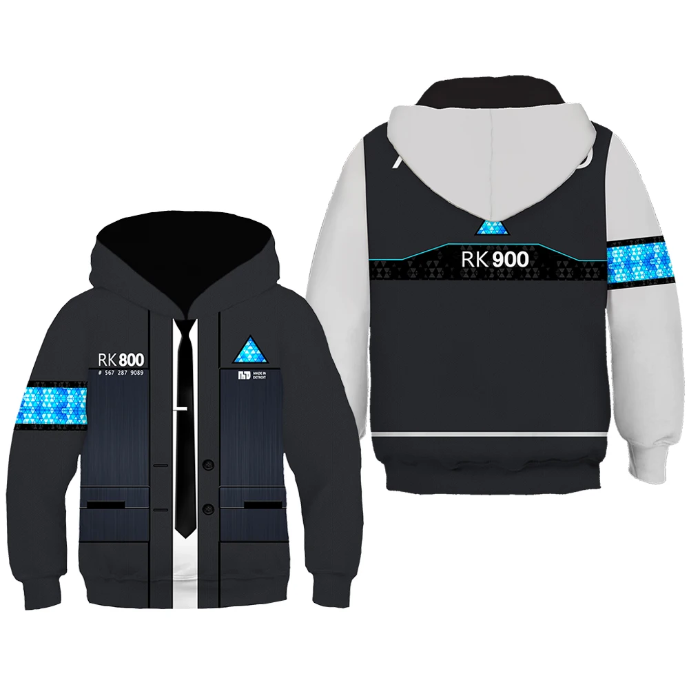 2021 детский пуловер из Детройта стать человеком в стиле интернет-Коннор RK800