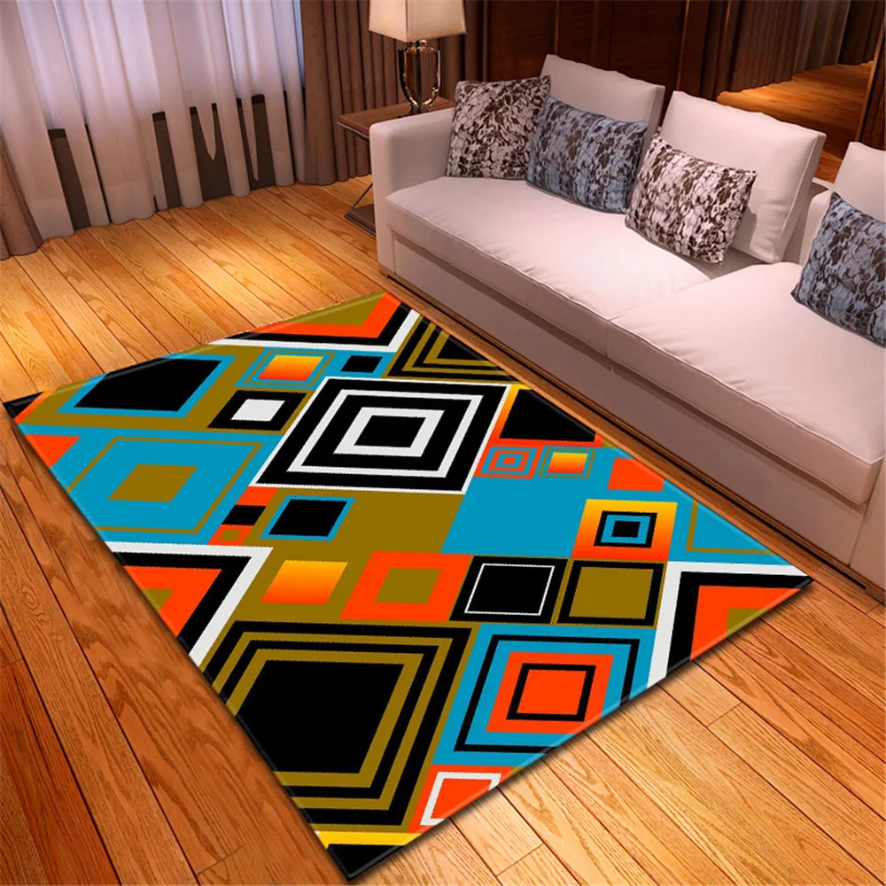 

Children Play Carpets Colorful Geometric Decor Floor Rug Bedside Kitchen Area Rug Soft Anti-slip Rugs Carpets for Living Room