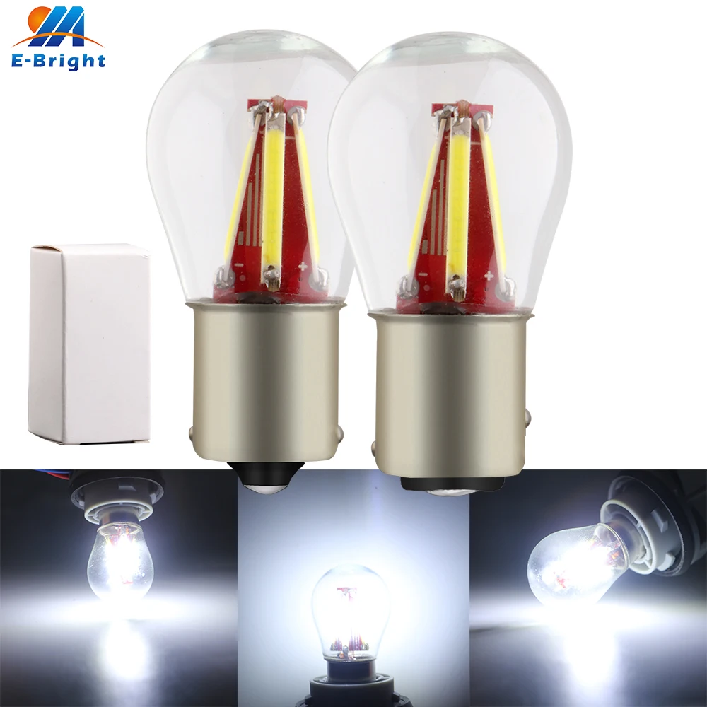 4 шт. 12 в постоянного тока COB 40 SMD BS S25 1156 BA15S P21W BAU15S Py21W 1157 BAY15D белый сигнал