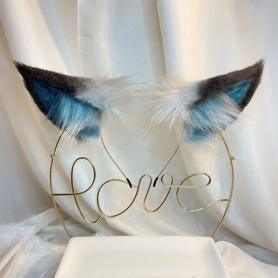 Повязка на голову для косплея аниме чудовище хвост волк уши кошачьи лиса