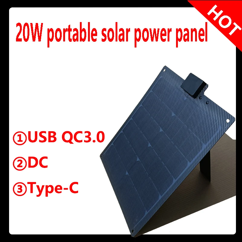 Портативная солнечная панель 20 Вт Внешнее зарядное устройство для ноутбука
