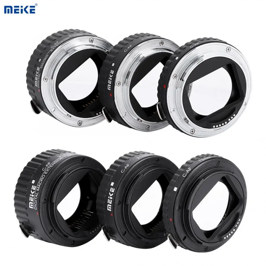 Meike автофокусировка Макро Удлинитель объектива адаптер для фотообъектива Canon