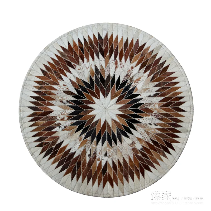 

Nordic Style Simple Art Personality Non-slip Round Rug Floor Mat Bedroom Living Room Home Decoration