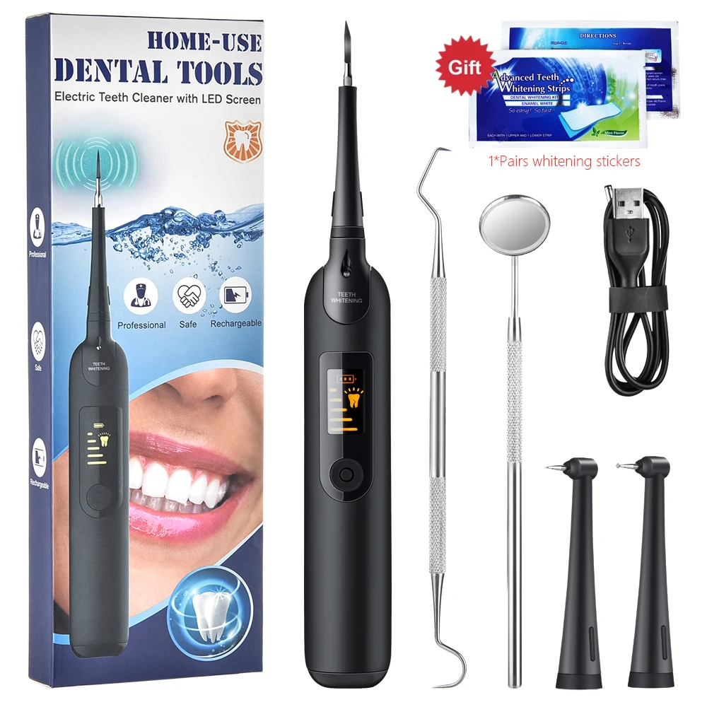 Household Dental Calculus Remover Electric Tartar Remover Tartar Ultrasonic Whitening Rechargeable Tooth Cleaner dental scaler