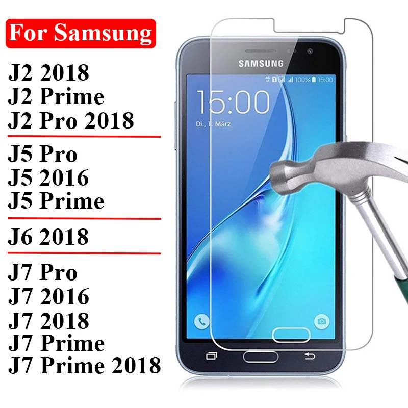 Защитное стекло для samsung galaxy j5 pro защита экрана j2 j6 j7 prime 2016 2018 закаленное Броня sumsung