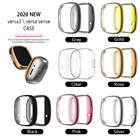 Новинка 2020, чехол из ТПУ с гальваническим покрытием для смарт-часов, защитная рамка для экрана часов, водонепроницаемый защитный чехол для Fitbit Versa 3Sense