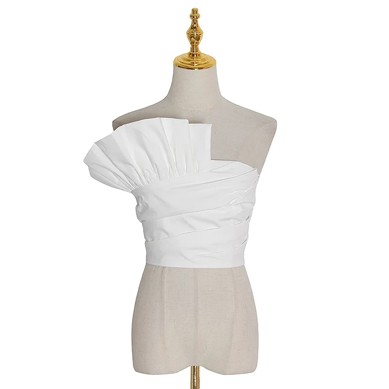 

Fashion lace slim slim sleeveless strapless top women
