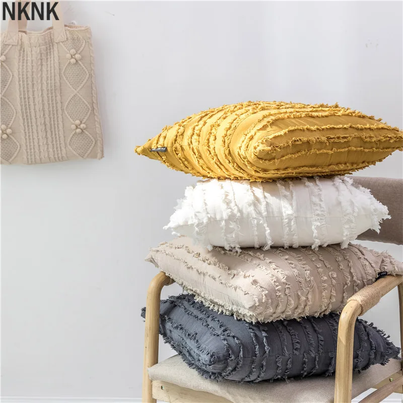 Белый чехол для подушки дивана квадратная подушка желтого цвета слоновой кости