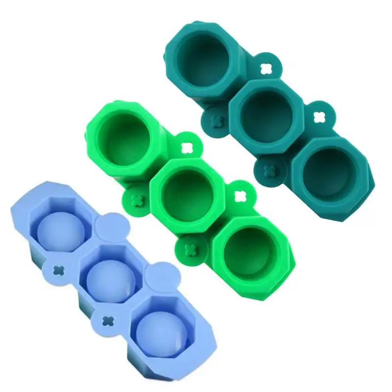 1 шт. 3 отверстия Пищевая силиконовая форма для бокала вина кубиков льда бетона