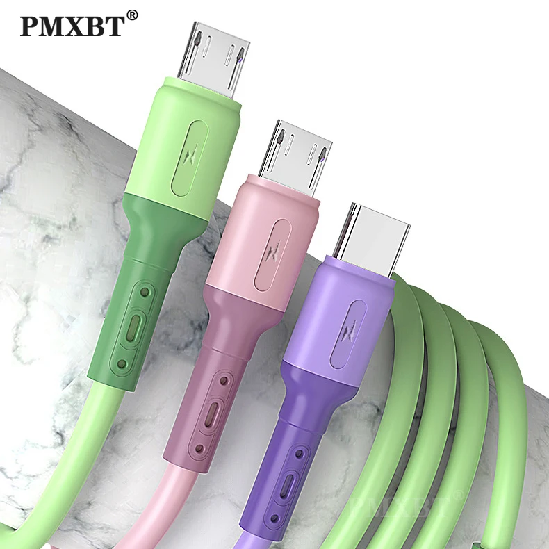 

Кабель USB Type-C для Huawei P40 P30 Samsung Xiaomi 3A, быстрая зарядка, Внешнее зарядное устройство, Micro USB, провод для передачи данных, шнур 2 м