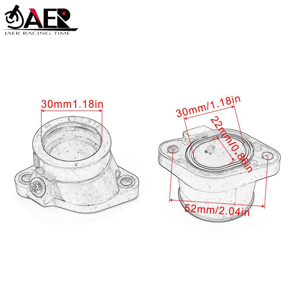 

Motorcycle Carburetor Joint Intake Adjuster Interface Carb Adapter For Yamaha FZR250 FZR250R FZR 250R 1989-1994