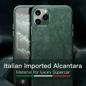 ymw italian alcantara case for iphone 12 pro max fashion luxury artificial leather business phone cases for xs max xr x 11 cover free global shipping