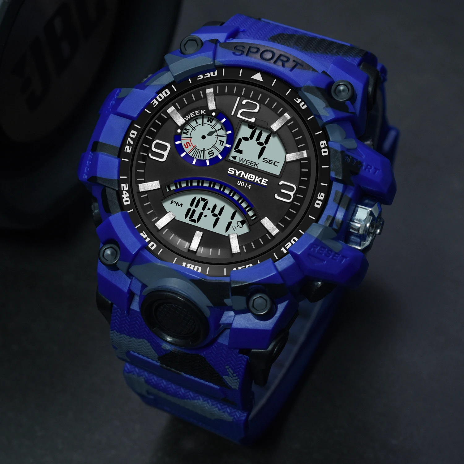 

SYNOKE Digital Watch Men Luxury Brand Military Watch Fashion Cool Men Sport Watch Alarm Stopwatch Clock Week Led Male Relogio