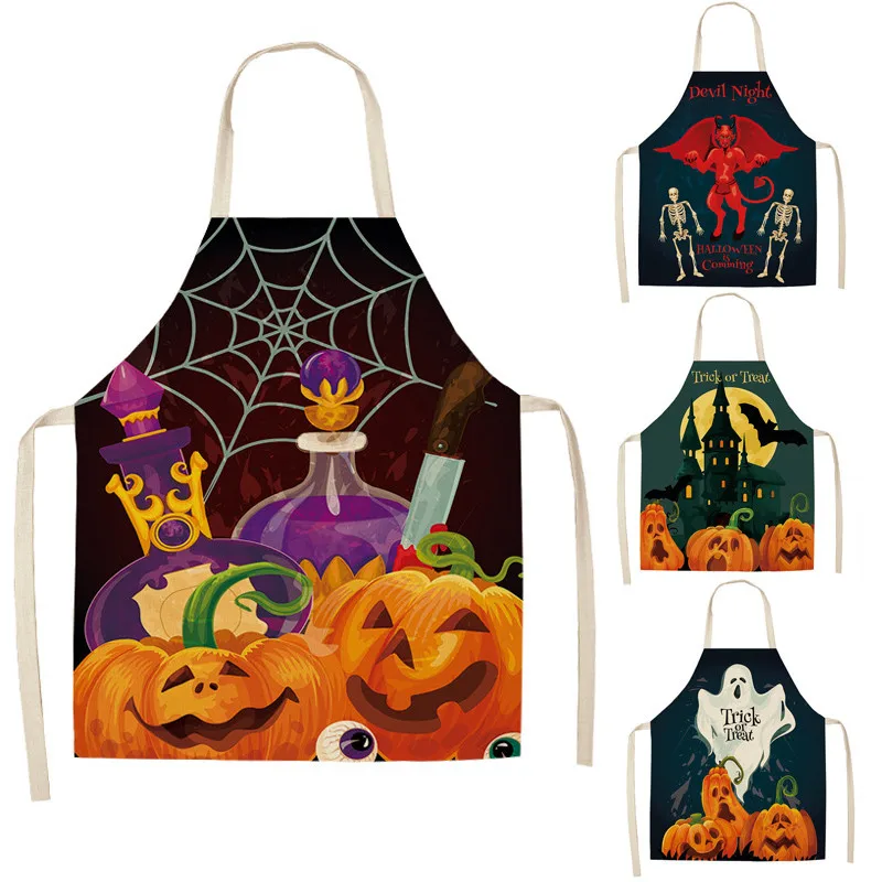 

1 шт., Кухонные фартуки из хлопка и льна