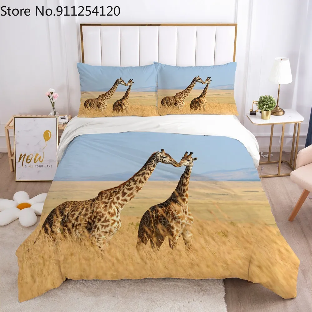 Комплект постельного белья из 2/3 предметов пододеяльник с 3D принтом лужайки и