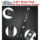 Автомобильный тормозной жидкости и шины Давление Тесты er 2 в 1 цифровой измеритель давления шины Давление измеритель Тесты Ручка Авто диагностический инструмент обнаружения