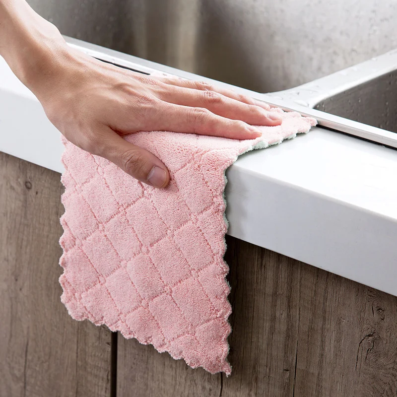 

Kitchen Anti-grease wiping rags efficient Super Absorbent Microfiber Cleaning Cloth home washing dish kitchen Cleaning towel