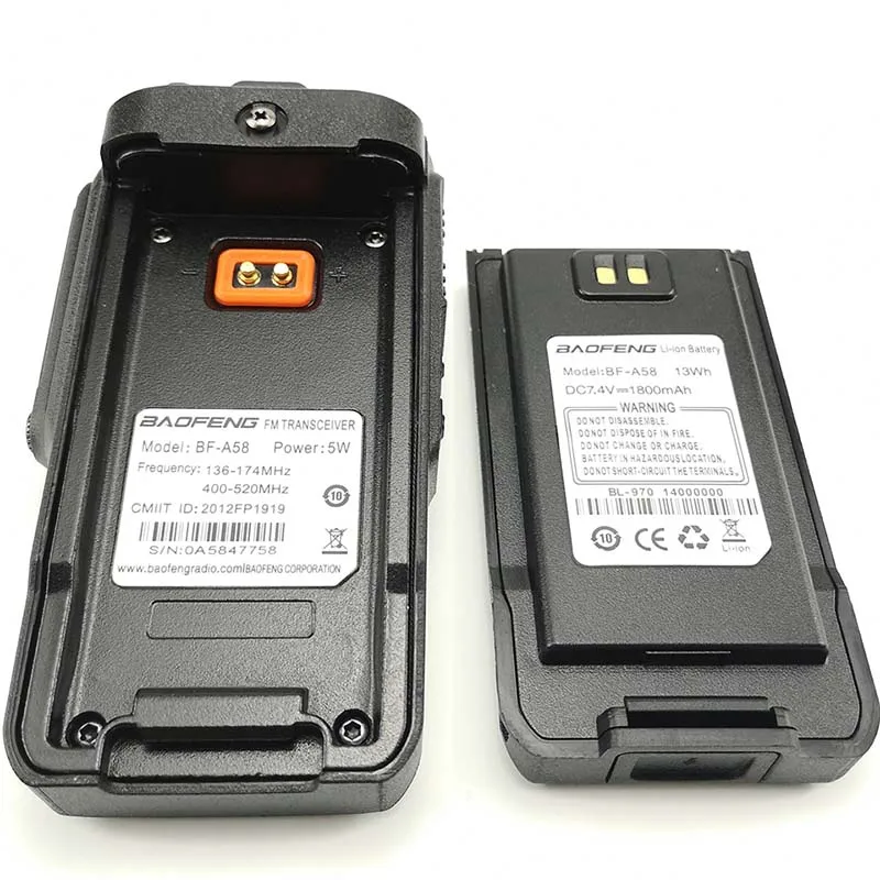 2pcs Baofeng BF-A58 IP67 Waterproof Walkie Talkie UHF VHF A58 Two Way Radio Comunicador CB Radio Walky Talky Professional Telsiz