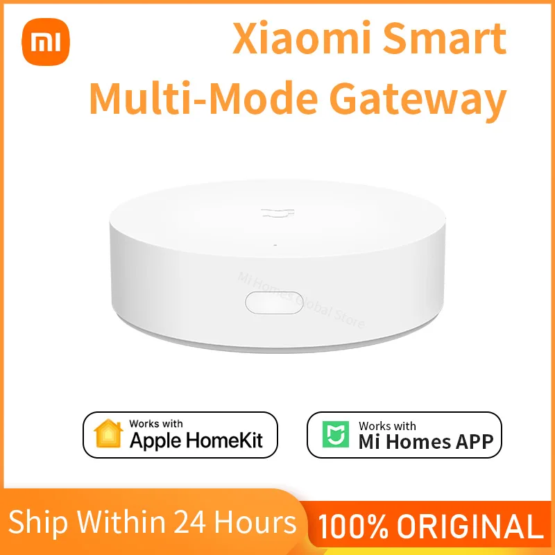 

Xiaomi Mijia Gateway 3 Mi Smart Home Hub ZigBee 3.0 WIFI BT Mesh Hub Voice Work With Mi Homes APP AppleHome Kit