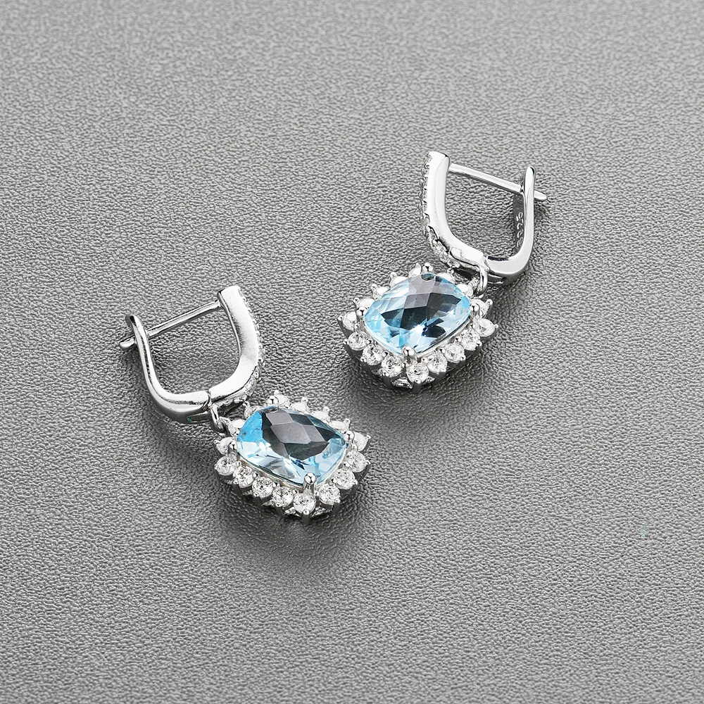 Женские серьги с топазом 925 карата TBJ ювелирные украшения натуральными