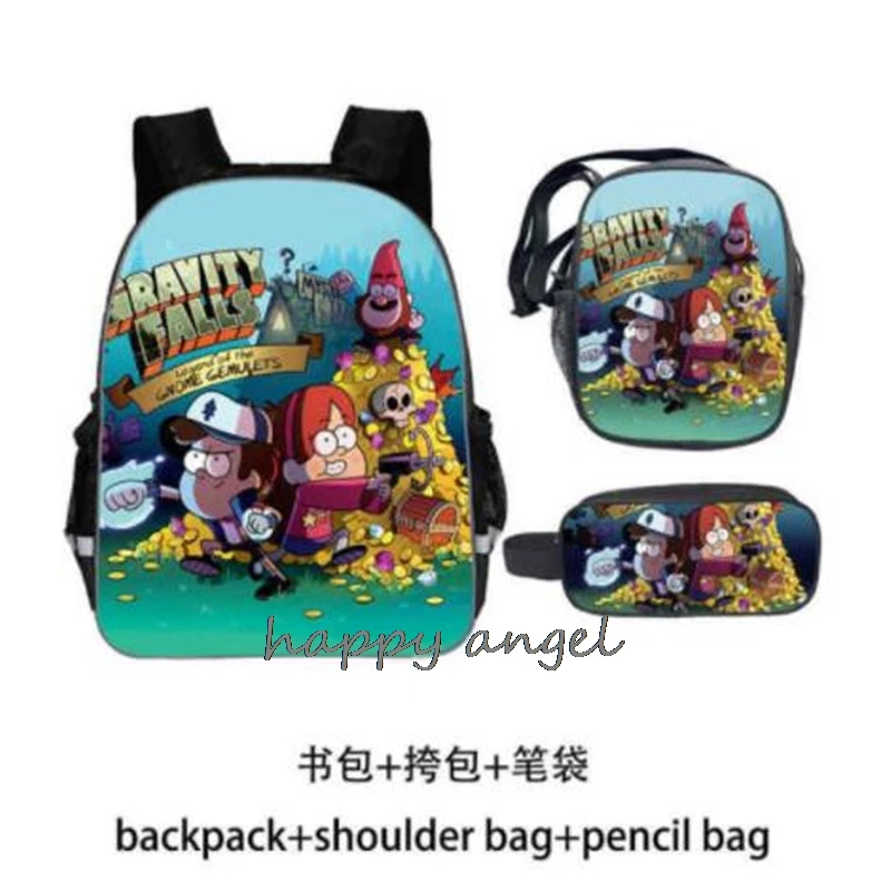3 шт./компл. новые гравитационные школьные ранцы 16 дюймов рюкзаки для мальчиков и