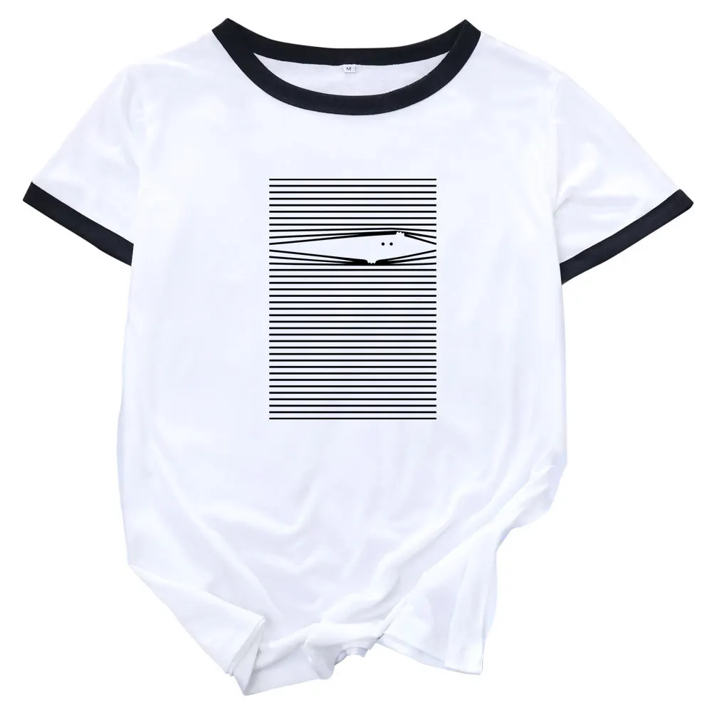 

Women Summer T Shirt Cotton Short Sleeve Aesthetic Graphic Print O-Neck Casual TShirts Basic Tops Tees
