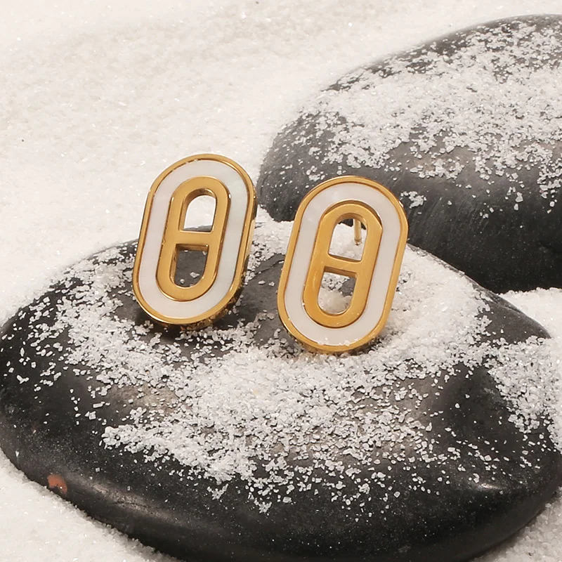 Винтажные серьги в виде свиньи носа натуральной ракушки женские стиле ретро