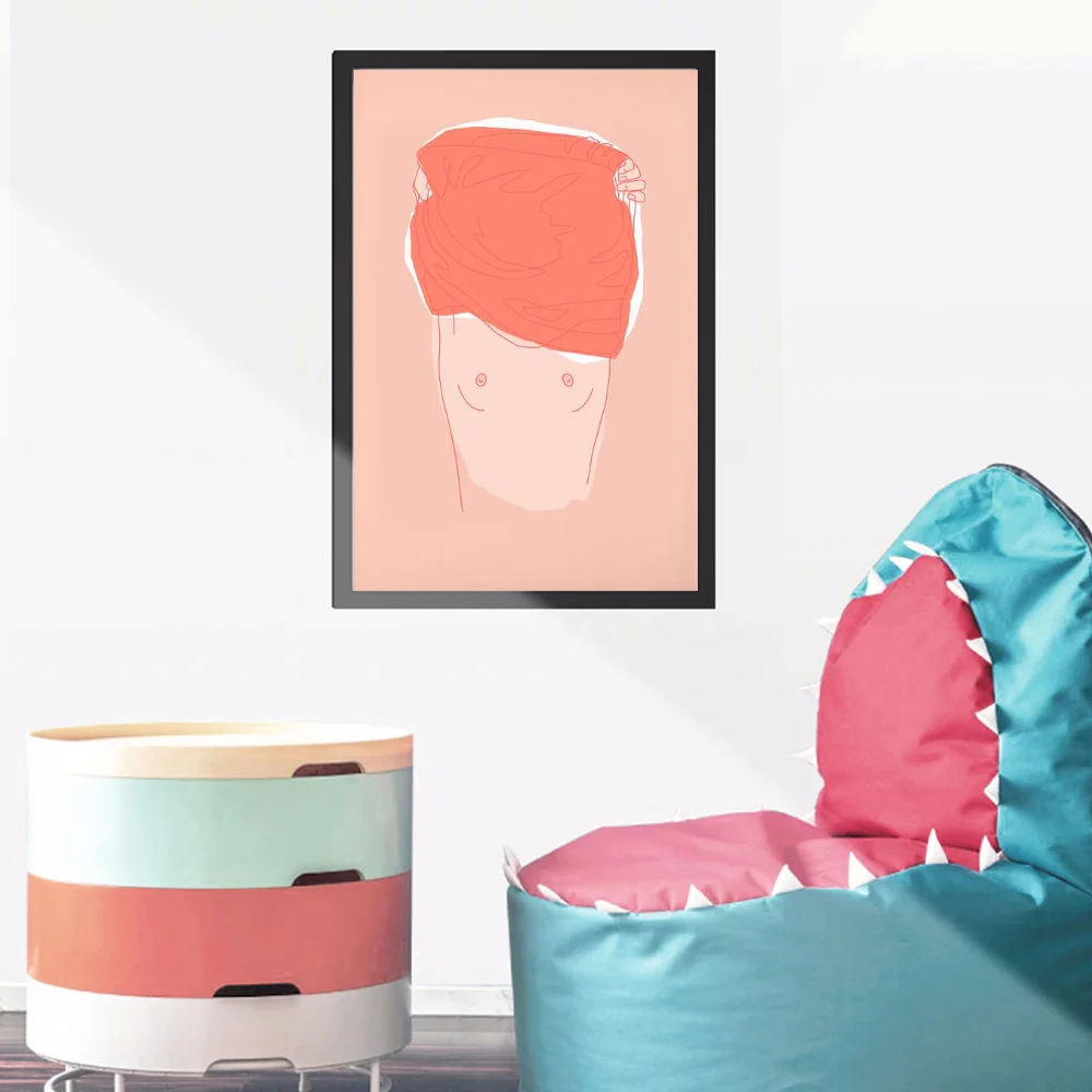 Художественная фигурка груди принт женской линии художественные иллюстрации