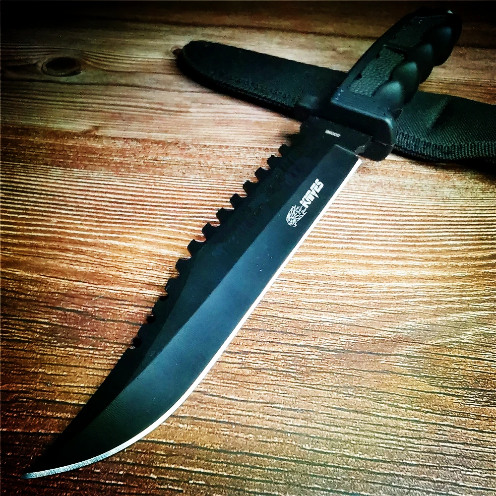 Охотничий нож с фиксированным лезвием лезвие из стали 9CR18MOV 265 мм прямой походные