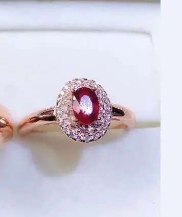 Female ring KJJEAXCMY, хорошее ювелирное изделие, 925 серебро, инкрустированное натуральным Рубином, кольцо для пары, костюм, поддержка обнаружения - Цвет камня: Female ring